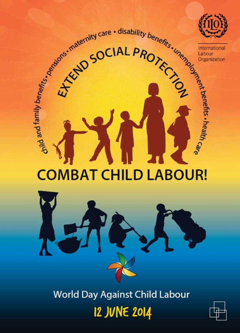 ILO-plakat markerer Verdensdagen mot barnearbeid, 12.juni