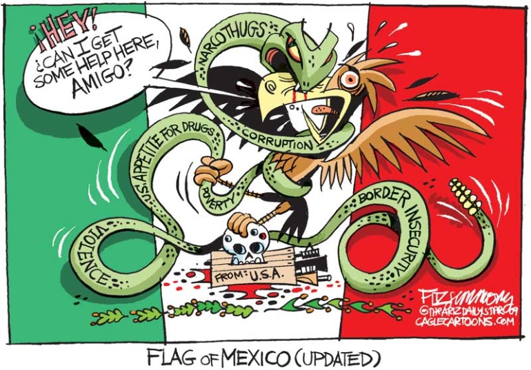 En annen variant av det Mexicanske flagget