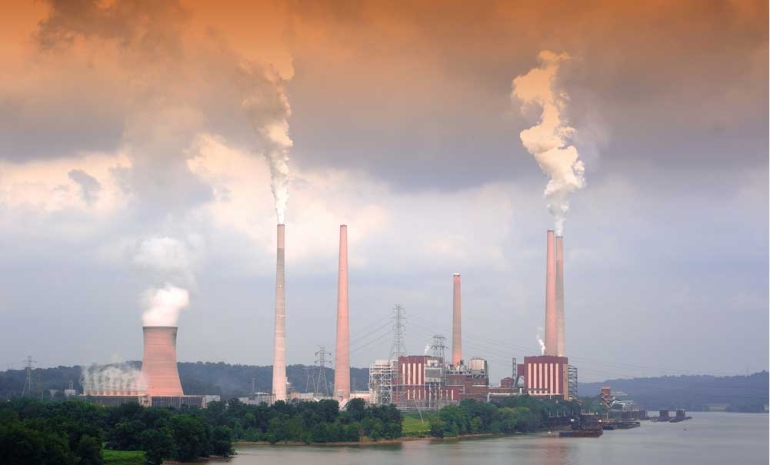 Bilde av kullkraftverk i Ohio, USA