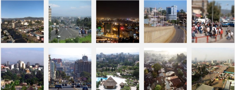 Bilder fra hovedstaden Addis-Abeba