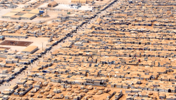 Bilde av Zaatari-leiren i Jordan