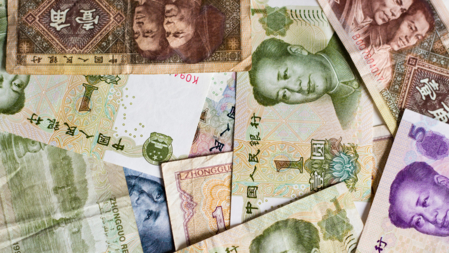 The picture shows chinese yuan