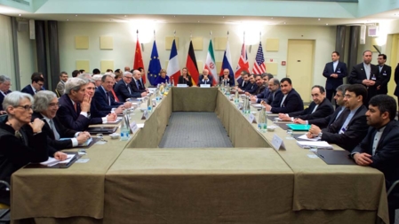 Bildet viser forhandlinger om Irans atomprogram