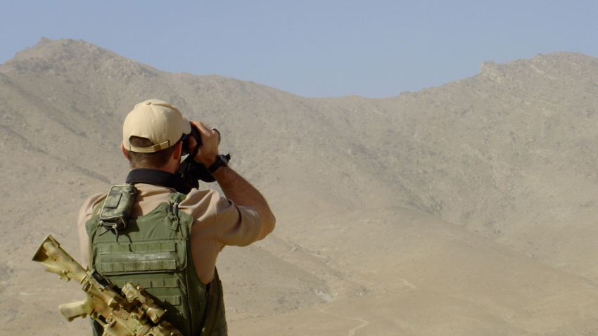 Bilde av norsk soldat i Afghanistan.