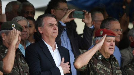 Bildet viser Brasils president Jair Bolsonoro