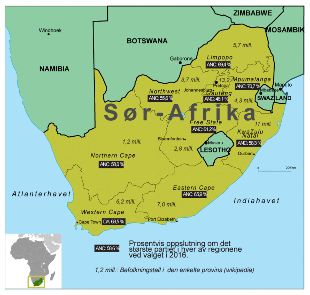sør afrika kart Sor Afrika Kontrastenes Land Hhd Artikkel Nupi sør afrika kart
